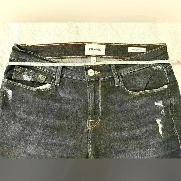 Frame Le Garçon Crop Jeans in Destroyed Denim Size 26 - Picture 4 of 6